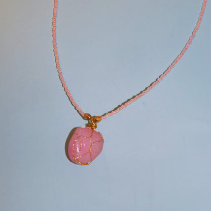 Rose Quartz Pendant Necklace