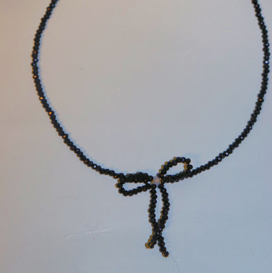 Black Bow Necklace