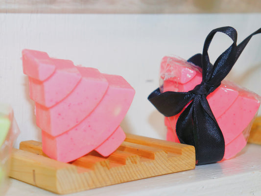 PINK CHRISTMAS TREE SOAP BAR