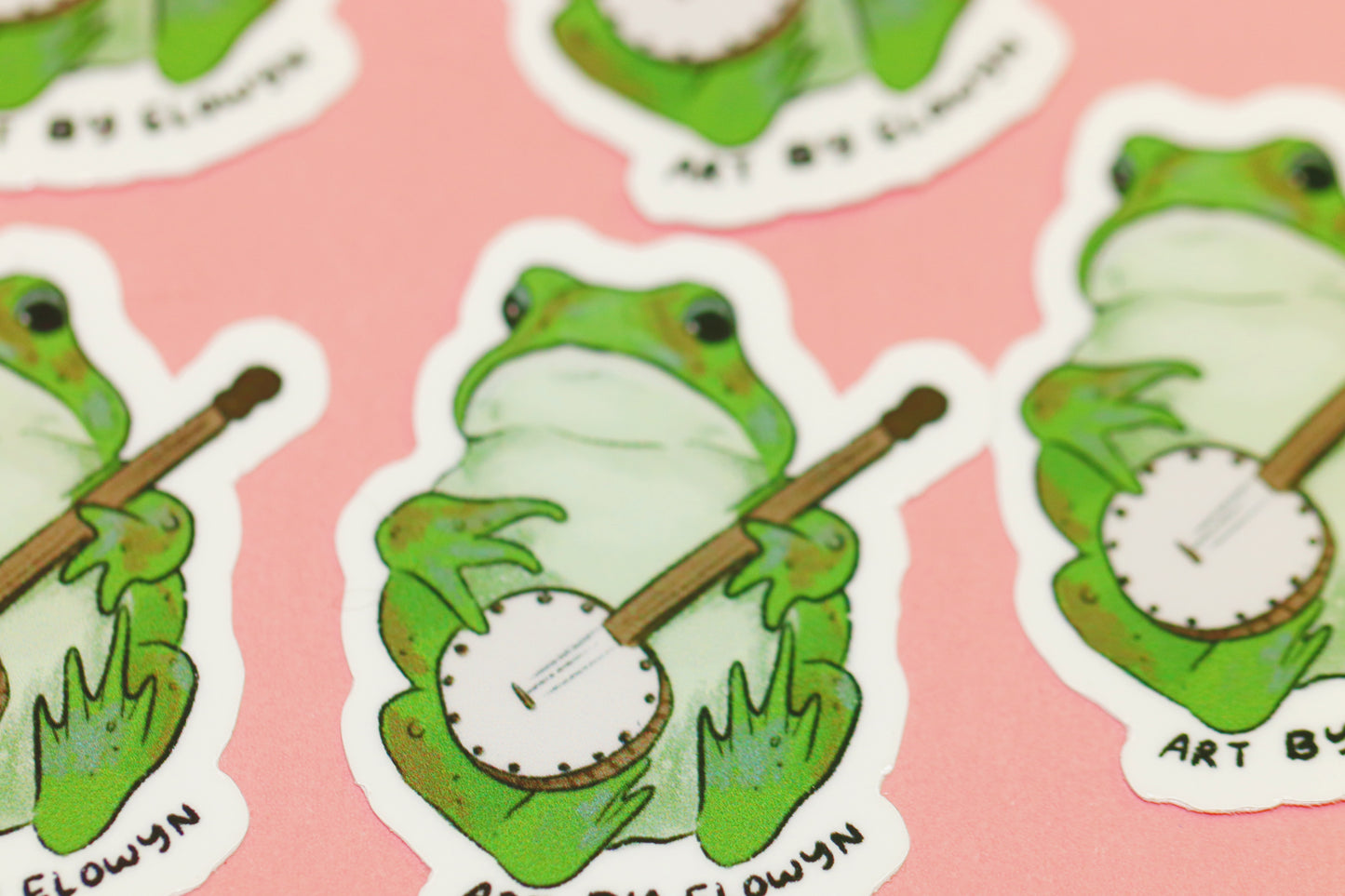 Banjo Frog Sticker