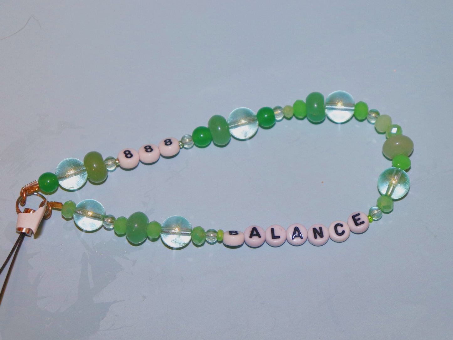 888 Balance Green Phone Charm