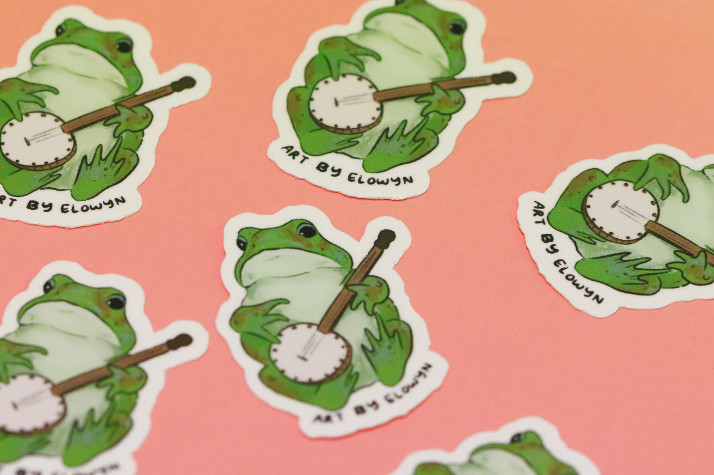 Banjo Frog Sticker