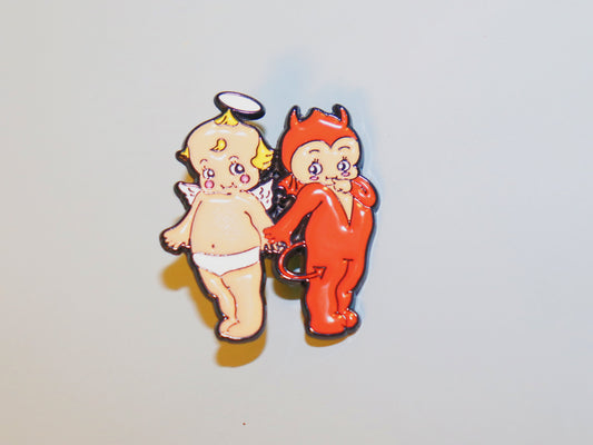 Angel & Devil Kewpie Pin