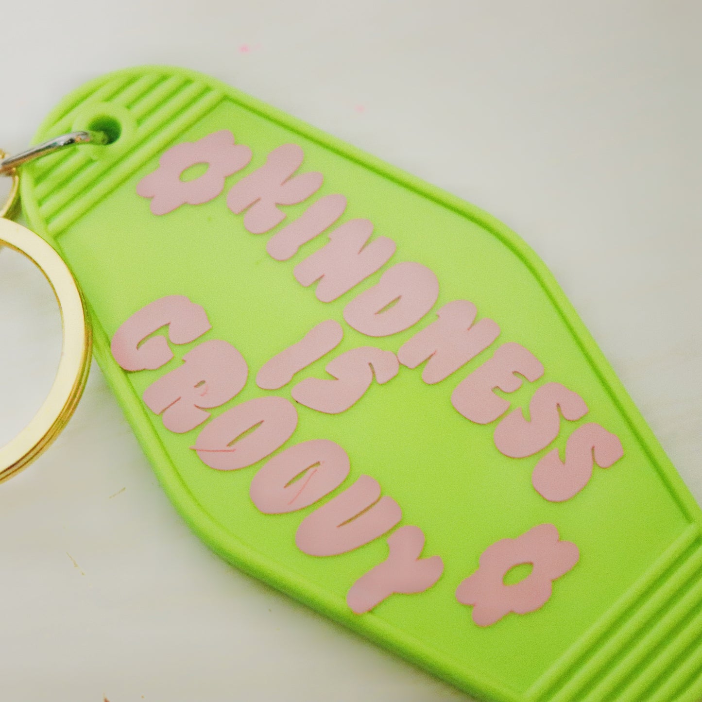 KINDNESS IS GROOVY  KEYCHAIN