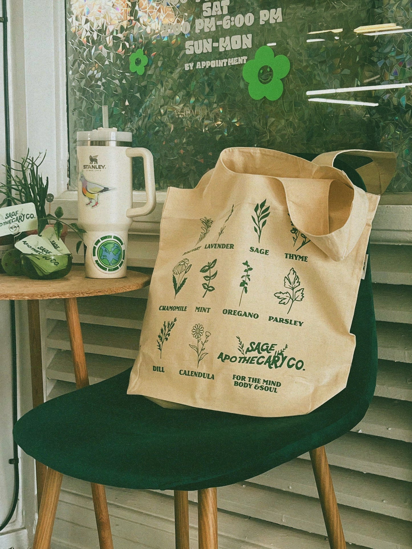 HERB SAGE APOTHECARY TOTE BAG